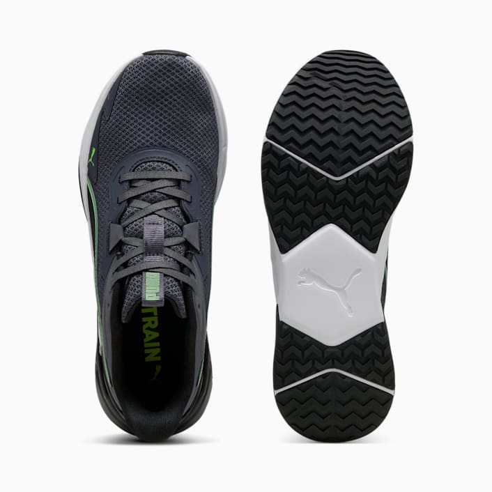 PUMA Men's Disperse XT 4 Grey/Green Training Shoes - Lightweight Running & Gym Workout Shoes for Men with Cushioned Support - Perfect for Jogging, Cross Training & Fitness Activities