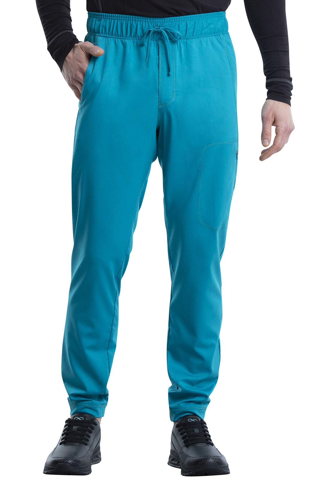 **Cherokee Men's Scrubs Pants - Natural Rise Jogger with Zip Cargo Pockets (WW012) | Comfortable & Durable Medical Workwear for Doctors, Nurses & Healthcare Professionals**