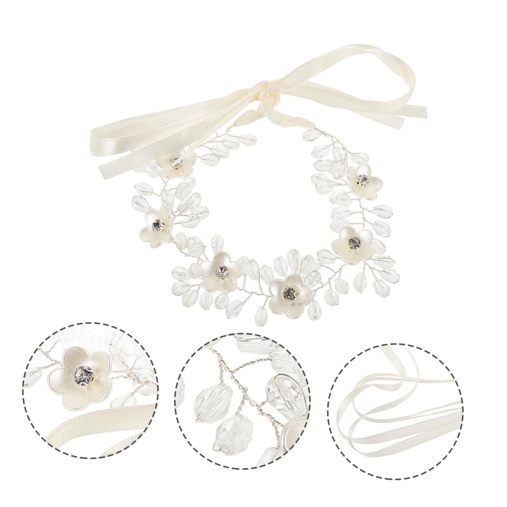 FRCOLOR Crystal Pearl Bridal Headband for Women - Elegant Wedding Hair Accessories for Bride, Bridesmaid & Girls - Perfect for Weddings, Prom & Special Occasions