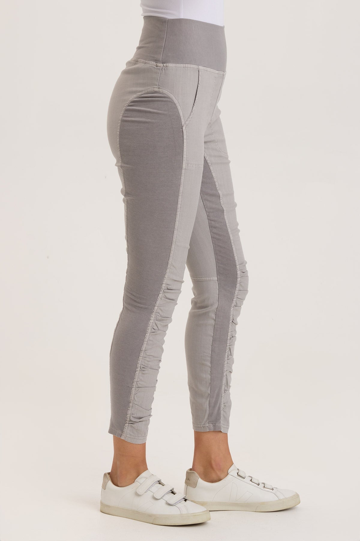 High Waisted Twill Penny Leggings for Women - Comfortable & Stretchy Workout Pants for Yoga, Running & Everyday Wear