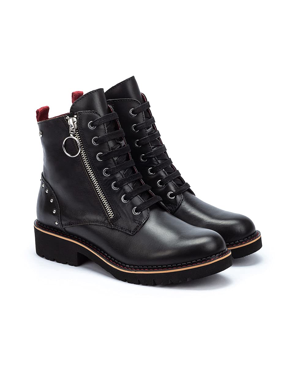 PIKOLINOS Women's Leather Flat Ankle Boots - Comfortable Casual Shoes for Walking, Work & Everyday Wear