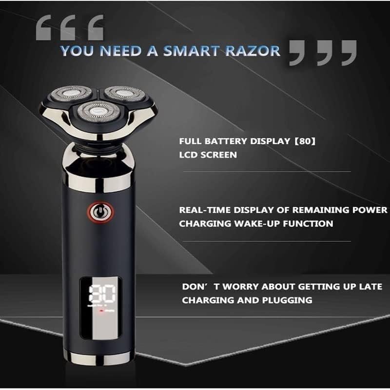 Premium Electric Razor for Men - Waterproof USB Rechargeable Shaver with Digital Display & Full Body Washable Design - Perfect for Travel, Gym & Daily Grooming Routine