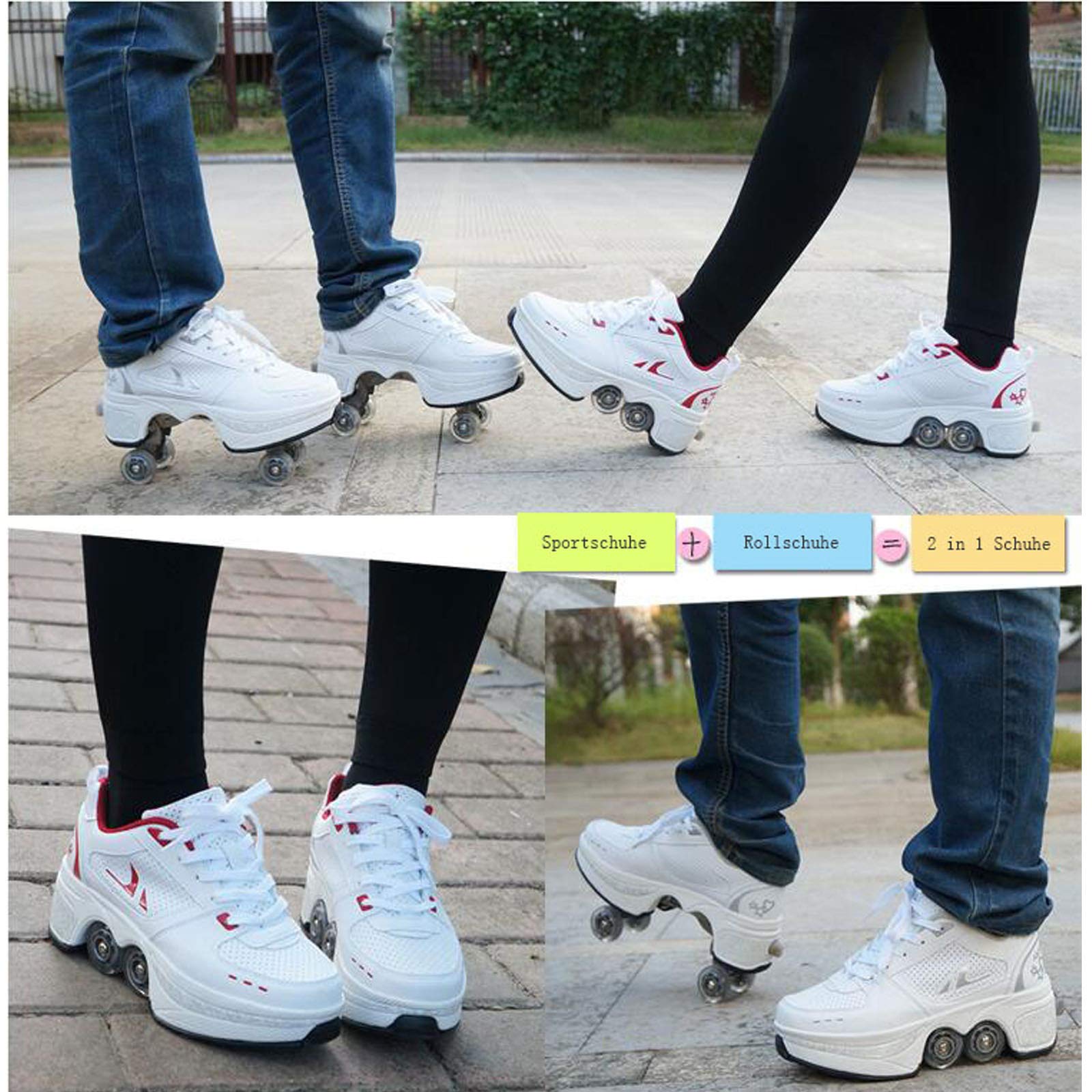 Women's Roller Skates for Adults - Outdoor Quad Roller Shoes with Wheels for Women - Perfect for Fitness, Recreation & Roller Rink Fun