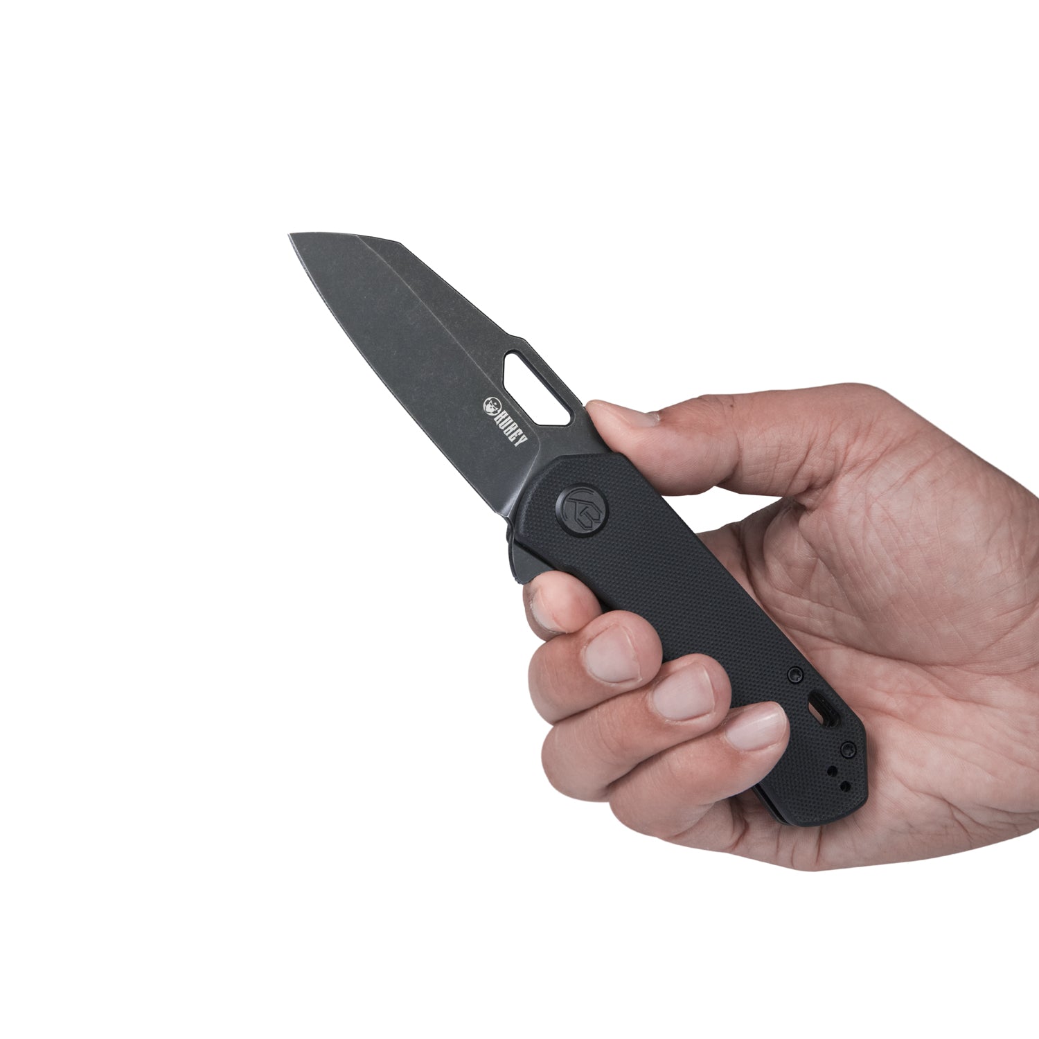 Duroc Liner Lock Flipper Folding Pocket Knife - OD Green Black G10 Handle, 2.91