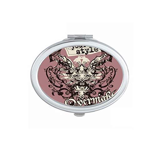 DIYthinker Graffiti Street Culture Mirror - Portable Foldable Double-Sided Makeup Mirror for Travel, Home & Vanity | Compact Handheld Design for On-the-Go Styling