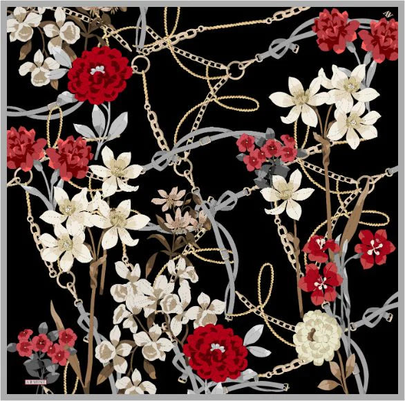 Armine Amber Elegant Silk Scarf No.6 - Luxury Womens Fashion Accessory for Office, Party & Special Occasions