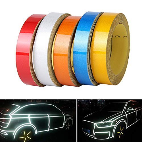 MACHSWON Reflective Tape for Cars & Motorcycles - Self-Adhesive Waterproof Night Safety Stripes, Decorative Stickers for Vehicle Body & Bike Customization - Perfect for Night Driving, Road Safety & Automotive Styling