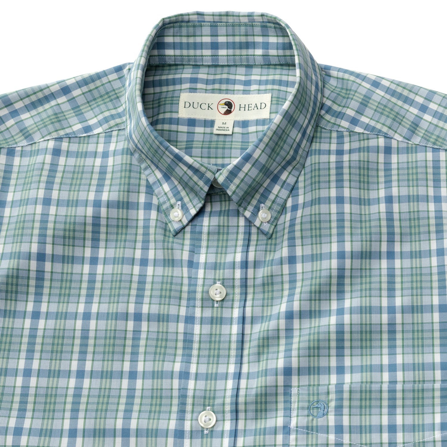Wallace Plaid Performance Poplin Sport Shirt for Men - Breathable & Comfortable Casual Button Down Shirt - Perfect for Office, Outdoor Activities & Travel