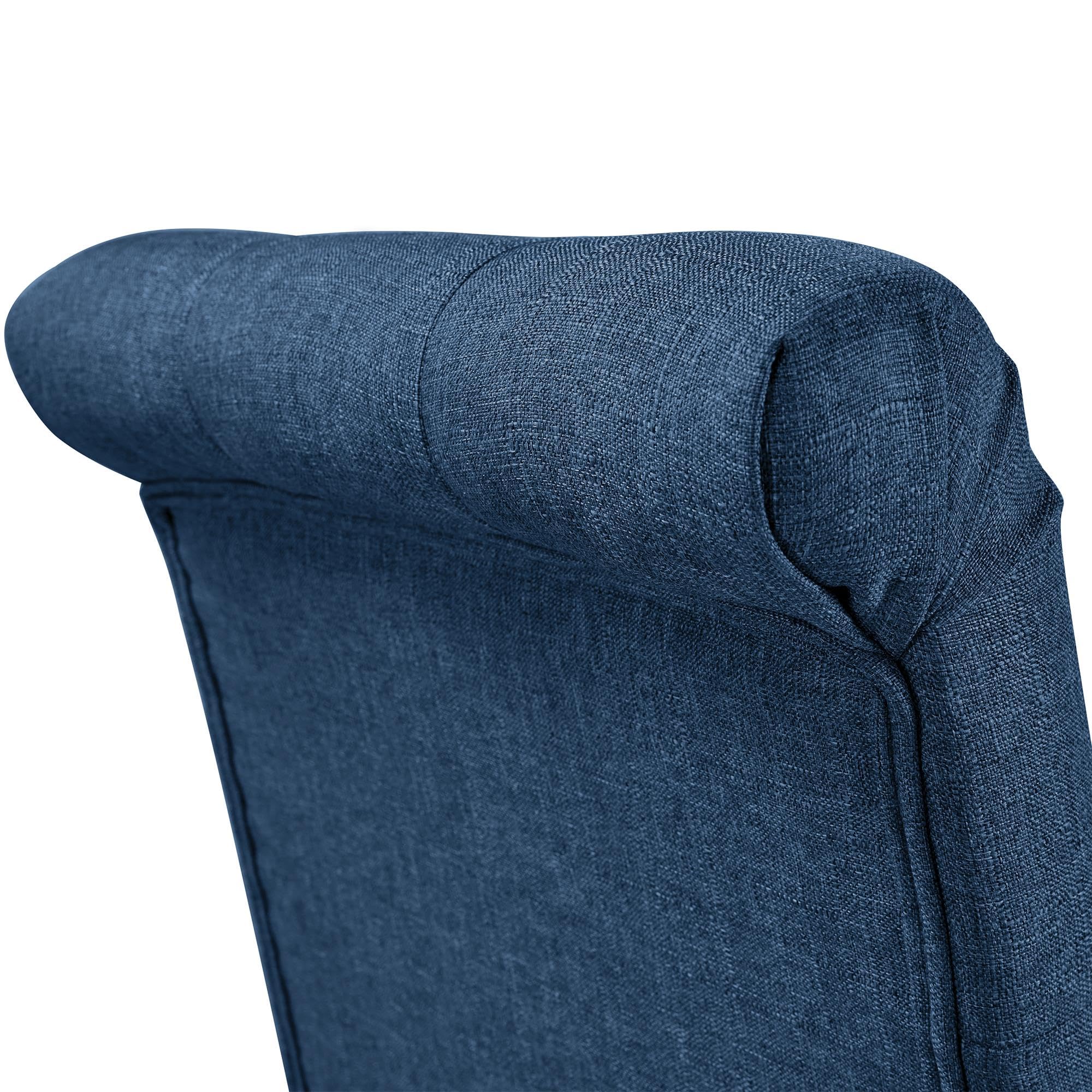 Yaheetech 4-Piece Dining Chair Set - Button Tufted Parsons Kitchen Chairs with Upholstered Fabric & Solid Wood Legs - Comfortable Padded Seat for Dining Room, Kitchen, Restaurant (Blue) | Perfect for Family Meals, Dinner Parties & Casual Dining