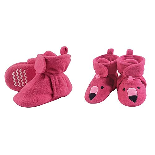 Hudson Baby Fleece Booties 2-Pack - Pink Flamingo 12-18M | Cozy Winter Footwear