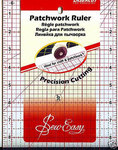 Pandoras Upholstery Sew-Easy Quilters Patchwork Ruler Square 6.5