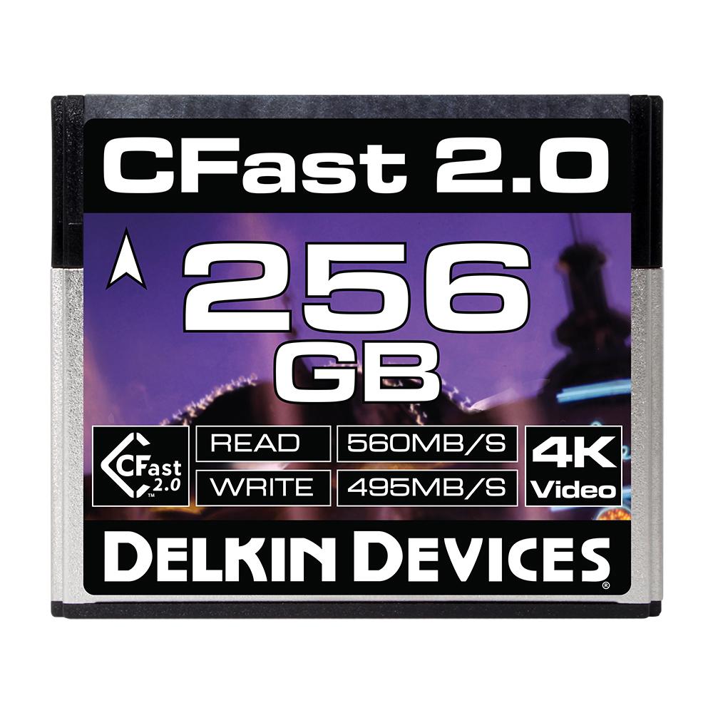 Delkin 256GB CFast 2.0 Memory Card - High-Speed Professional Photography & 4K Video Storage for DSLR Cameras and Cinema Cameras