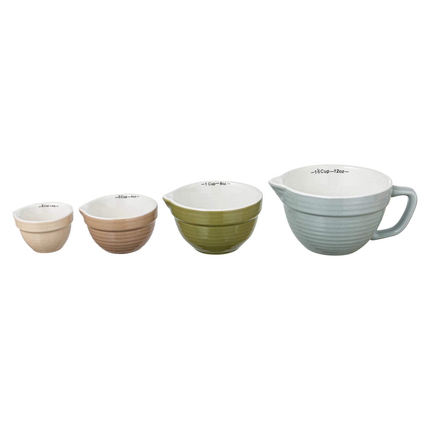 Premium Stoneware Batter Bowl Set with Measuring Cups - Ideal for Baking, Mixing, and Measuring Ingredients - Perfect for Home Bakers and Professional Chefs