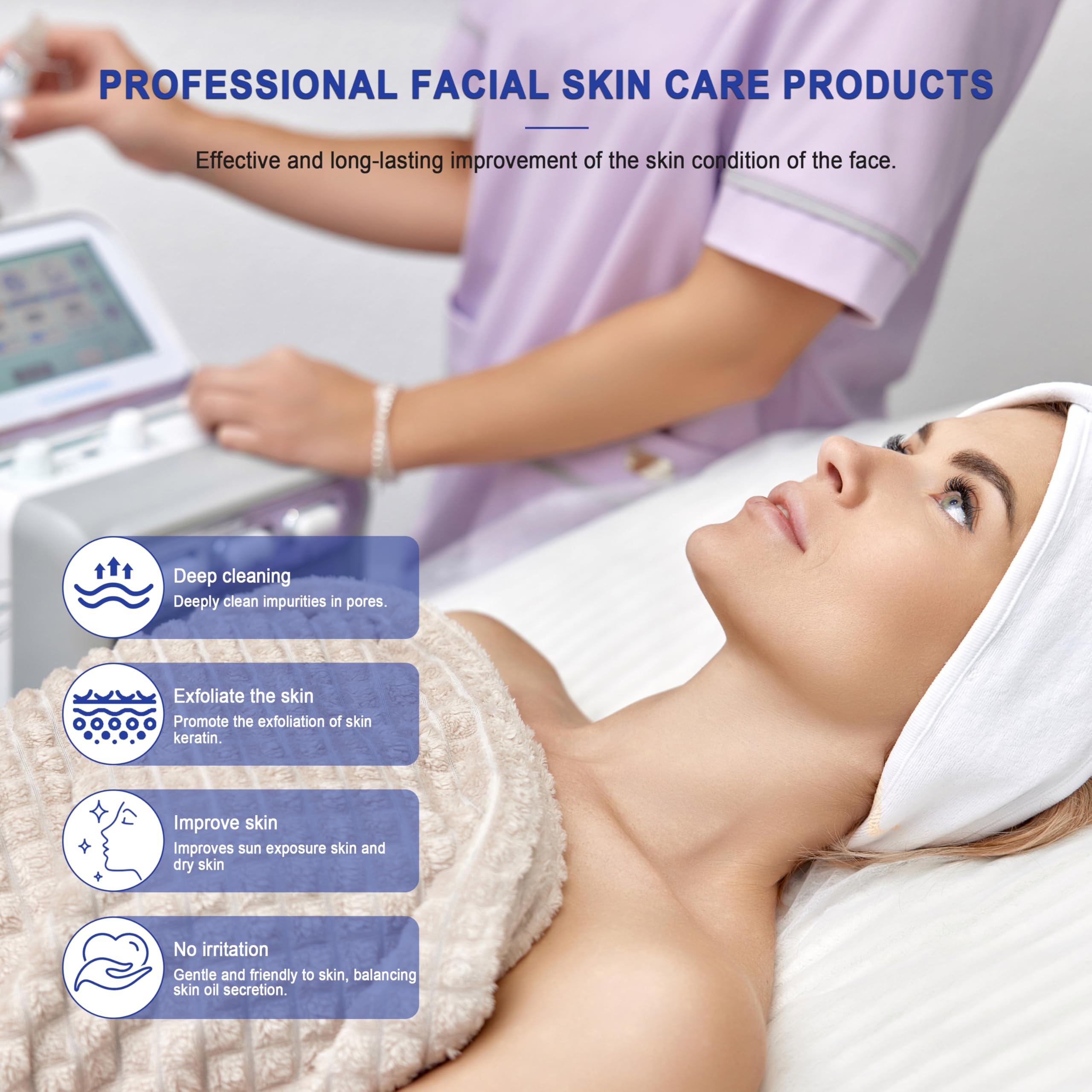 Professional Water Peeling Hydrofacial Kit - 5 Bottles Concentrated Aqua Peel Solution (30ml/1.01oz Each) for Deep Skin Cleansing, Moisturizing & Exfoliation - Dilutes to 800ml/27oz - Perfect for At-Home Spa Treatments, Facial Rejuvenation & Glowing Skin Care Routine (AS1)