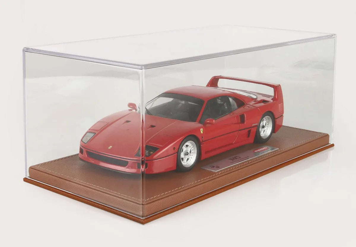 BBR Models 1:18 Scale Ferrari F40 Diecast Car - Gianni Agnelli Personal Edition in Rosso Corsa Red | Collectible Display Model for Car Enthusiasts & Office Decor