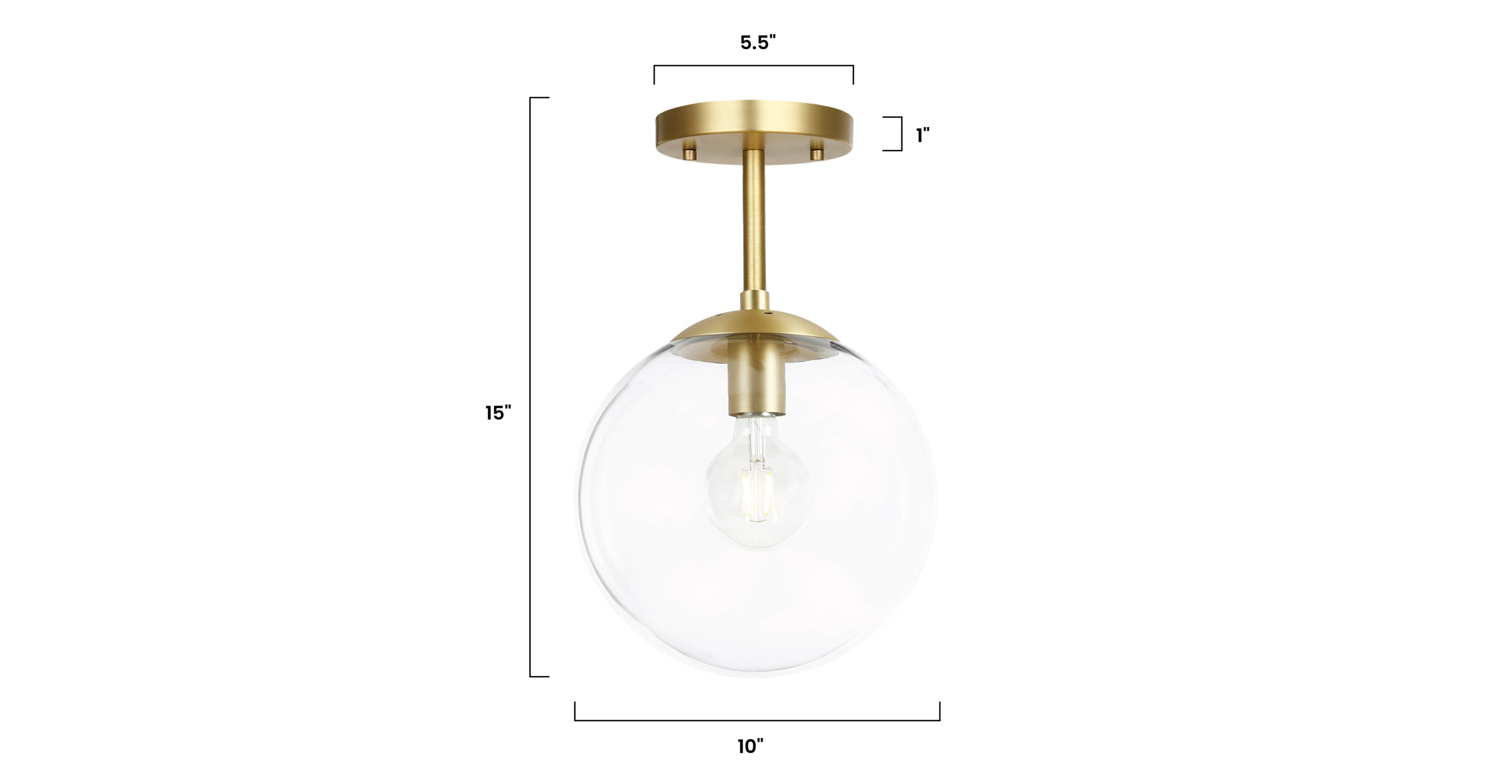 Modern Zeno Globe Ceiling Light Fixture - 12
