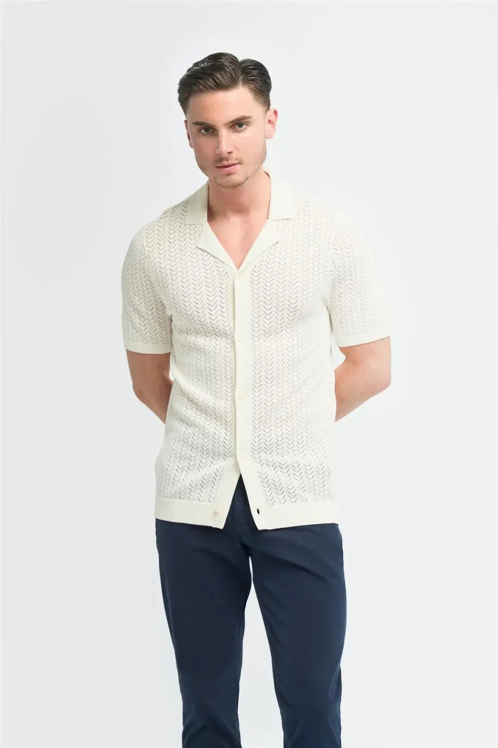 Cavani Men's Barts Casual Short Sleeve Knit Shirt - Breathable Summer Tops for Outdoor Activities & Casual Wear