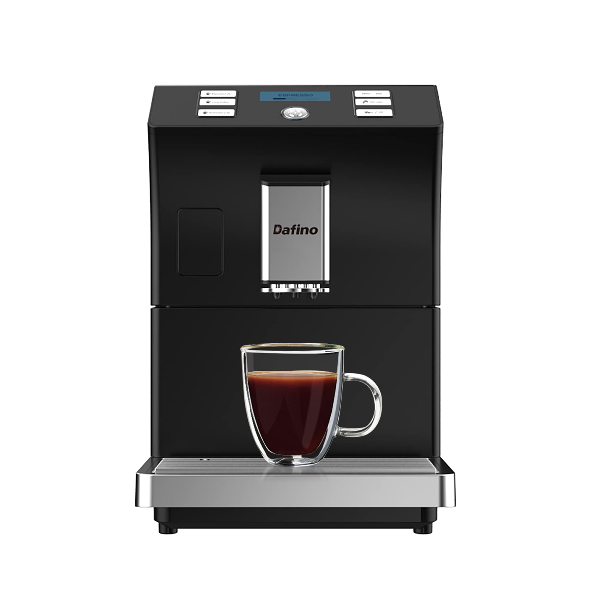 Dafino-206 Fully Automatic Espresso Coffee Machine with Milk Frother - Black | Home & Office Barista System for Latte, Cappuccino & Americano