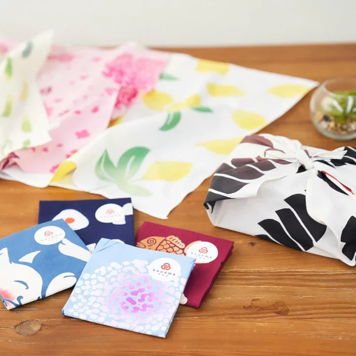 Kenema Handkerchief - Taiyaki Japanese Traditional Hand Dyed Cotton Cloth - Perfect for Gift, Home Decor & Cultural Events