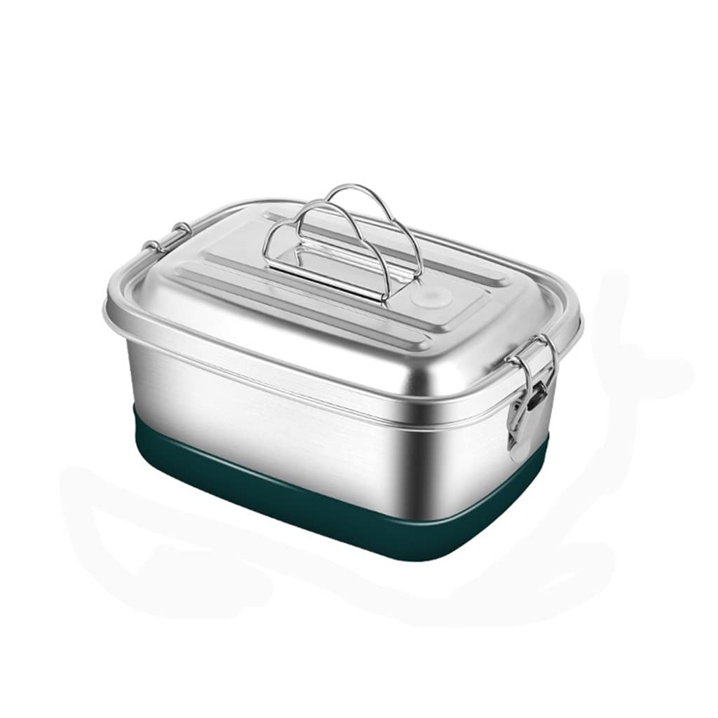 MAJESTE Stainless Steel Lunch Box - Double Layer Portable for Office & Salad