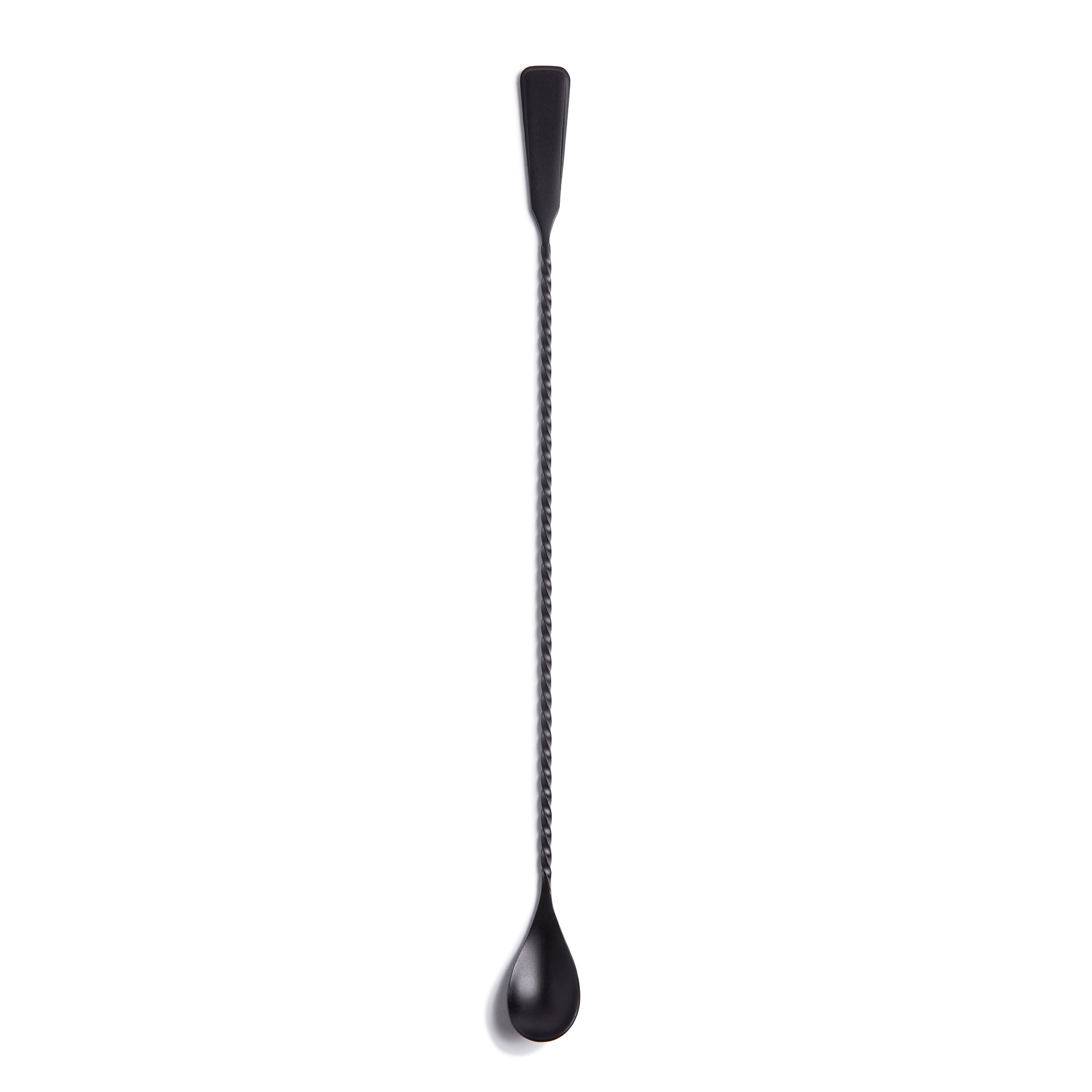 Premium BROMLEY™ Matte Black Bar Spoon - 36cm Stainless Steel Cocktail Mixing Tool for Bartenders & Home Bars | Perfect for Crafting Cocktails, Stirring Drinks & Garnishing