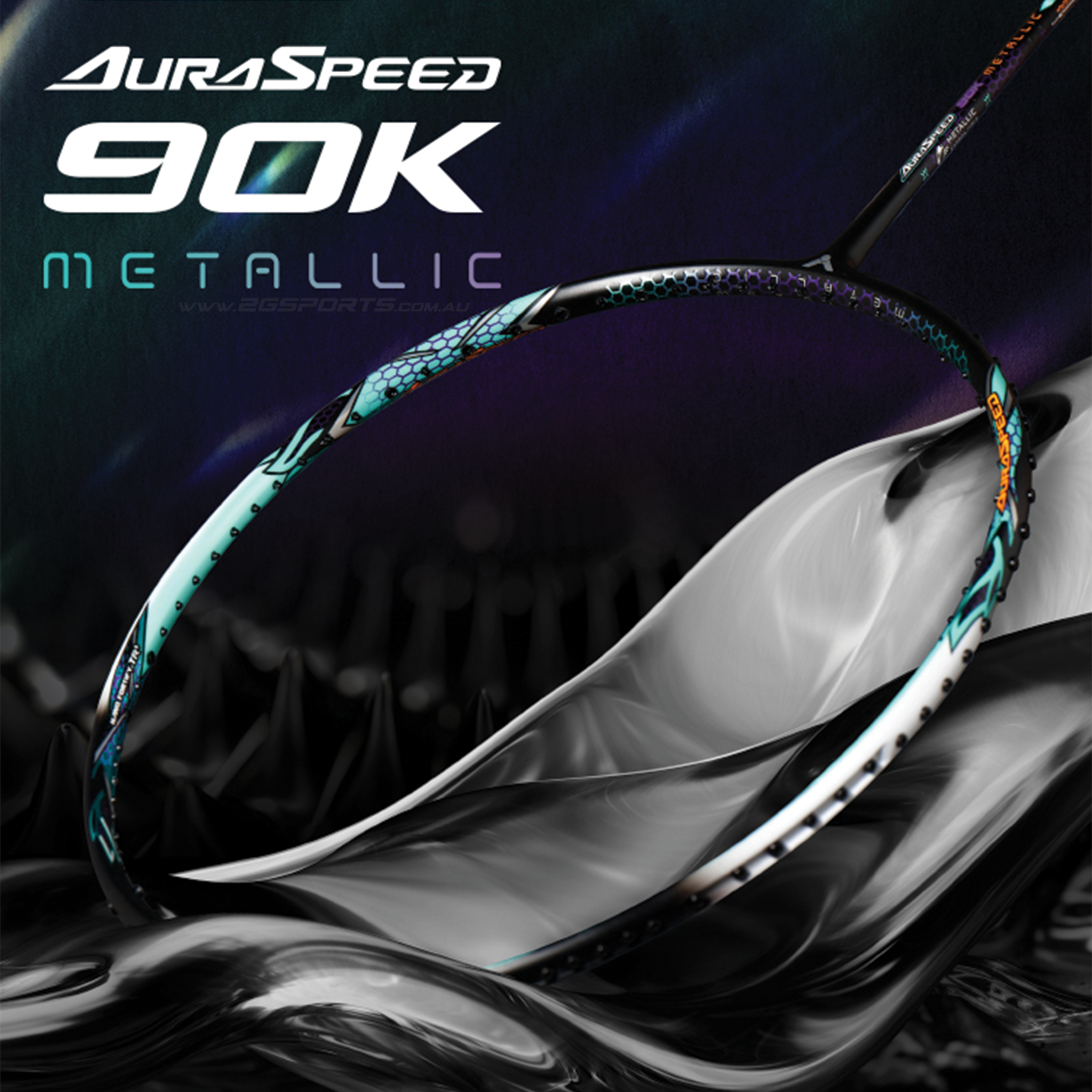 Victor Auraspeed 90K Metallic Badminton Racket (Unstrung) - Professional Carbon Fiber Shuttlecock Racquet for Advanced Players - Perfect for Tournaments & Training Sessions