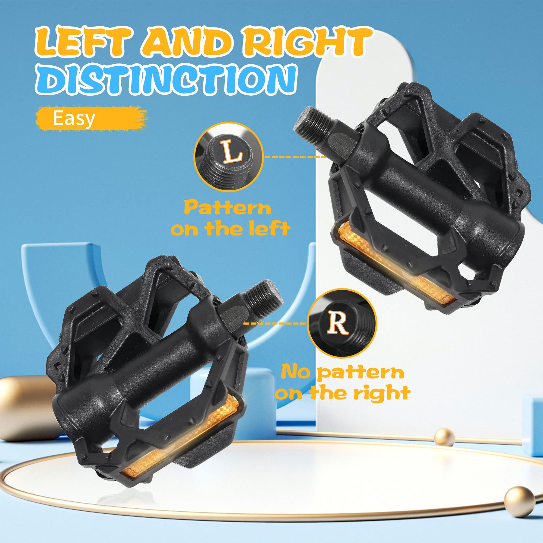 Best Kids Bike Pedals - Non-Slip Durable Bicycle Pedals for Boys & Girls - Perfect for Commuting, School Rides & Outdoor Adventures
