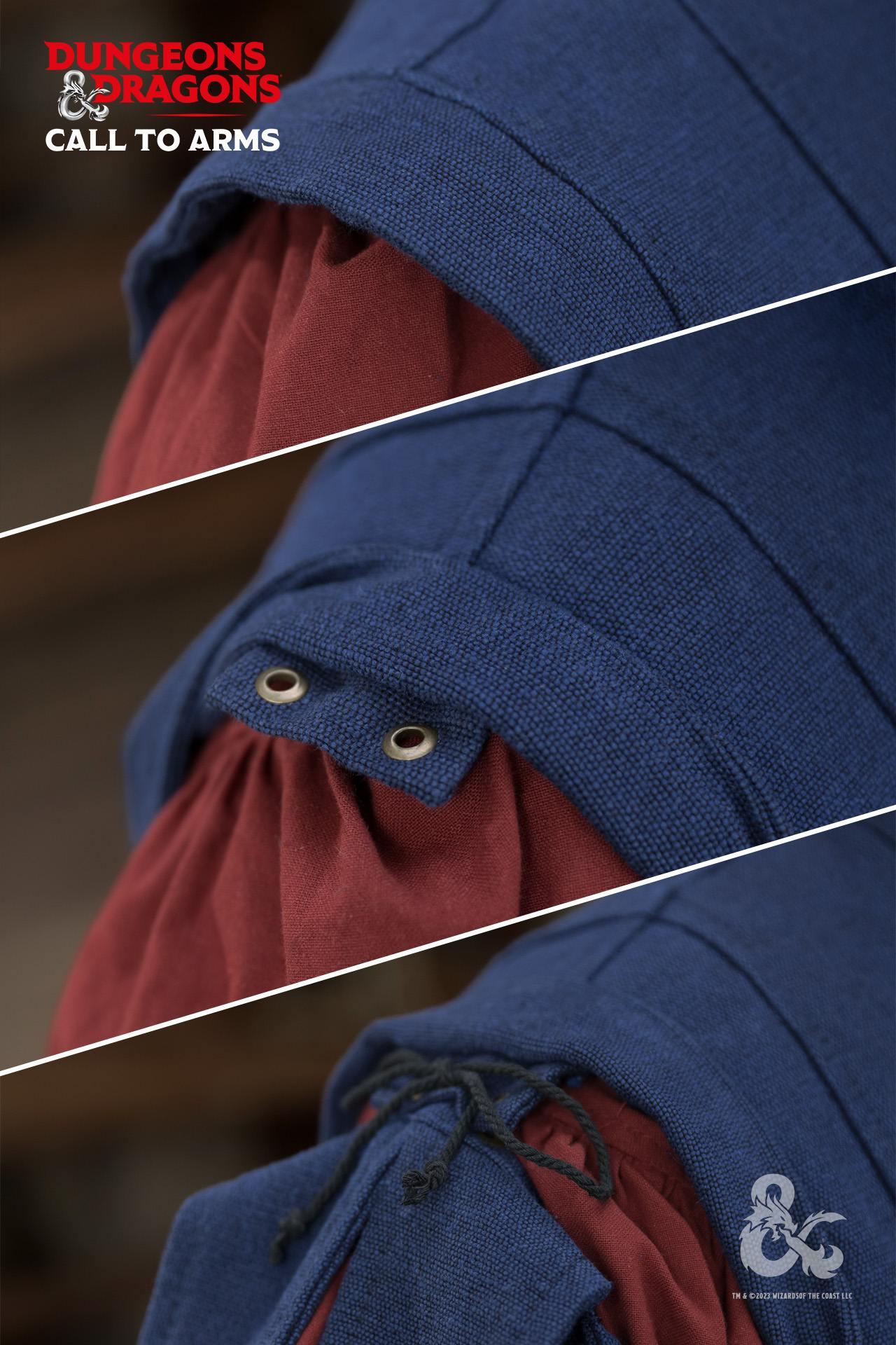 Dungeons & Dragons Bard Jerkin Blue - Medieval Fantasy LARP Costume for Cosplay, Renaissance Fairs & Tabletop RPG Gaming