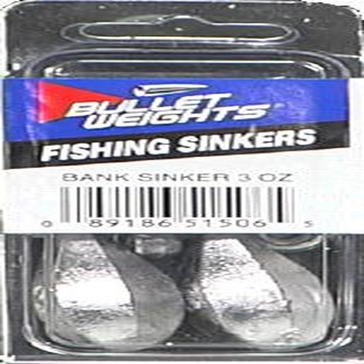 3oz Bullet Weights Bank Sinkers - 4 Pack for Fishing | Saltwater & Freshwater Fishing Gear | Ideal for Bass, Catfish, and Walleye Angling