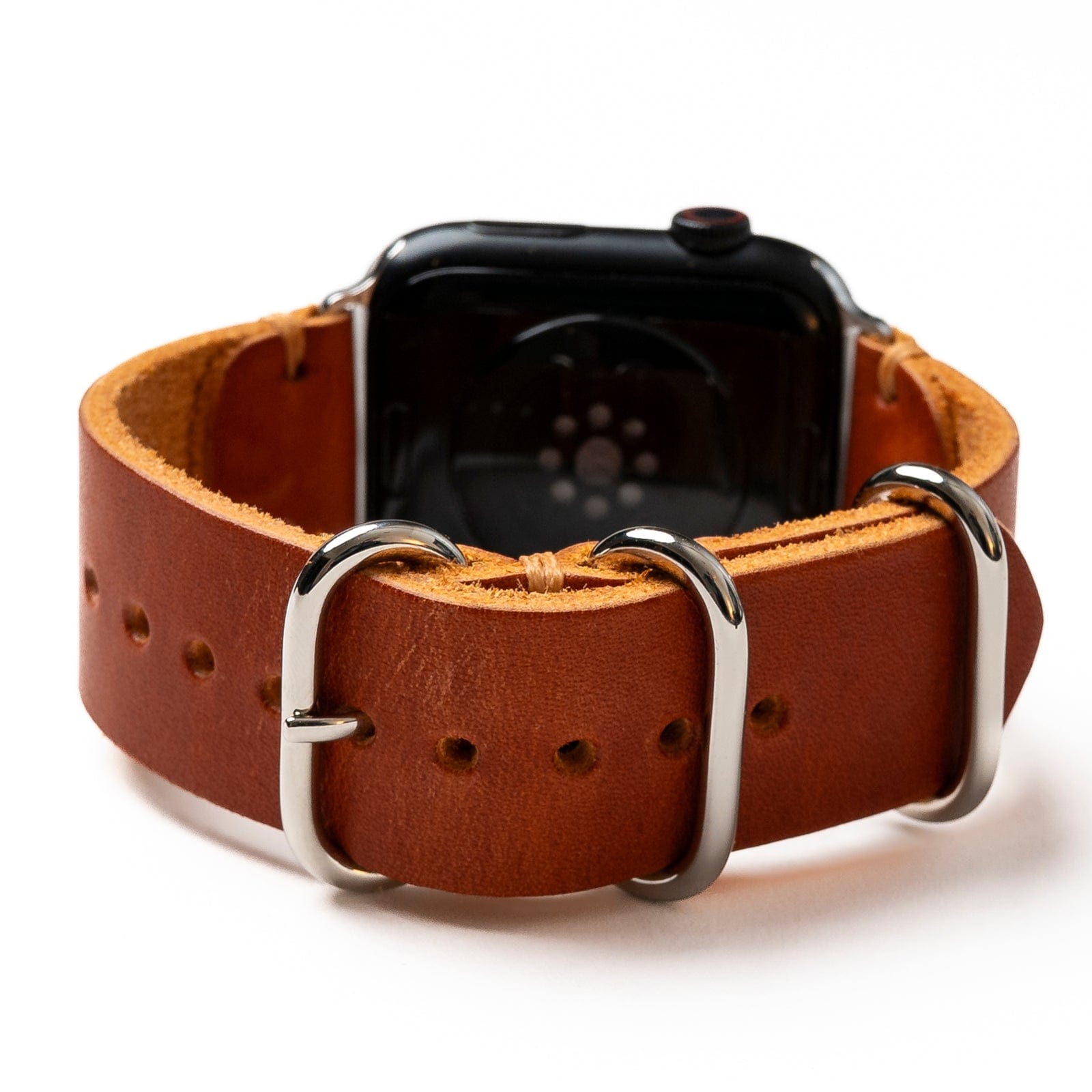 Genuine Leather Apple Watch Band - Premium Replacement Strap for Apple Watch Series 9/8/7/6/SE - Soft Comfortable & Adjustable - Perfect for Workouts, Office & Everyday Wear