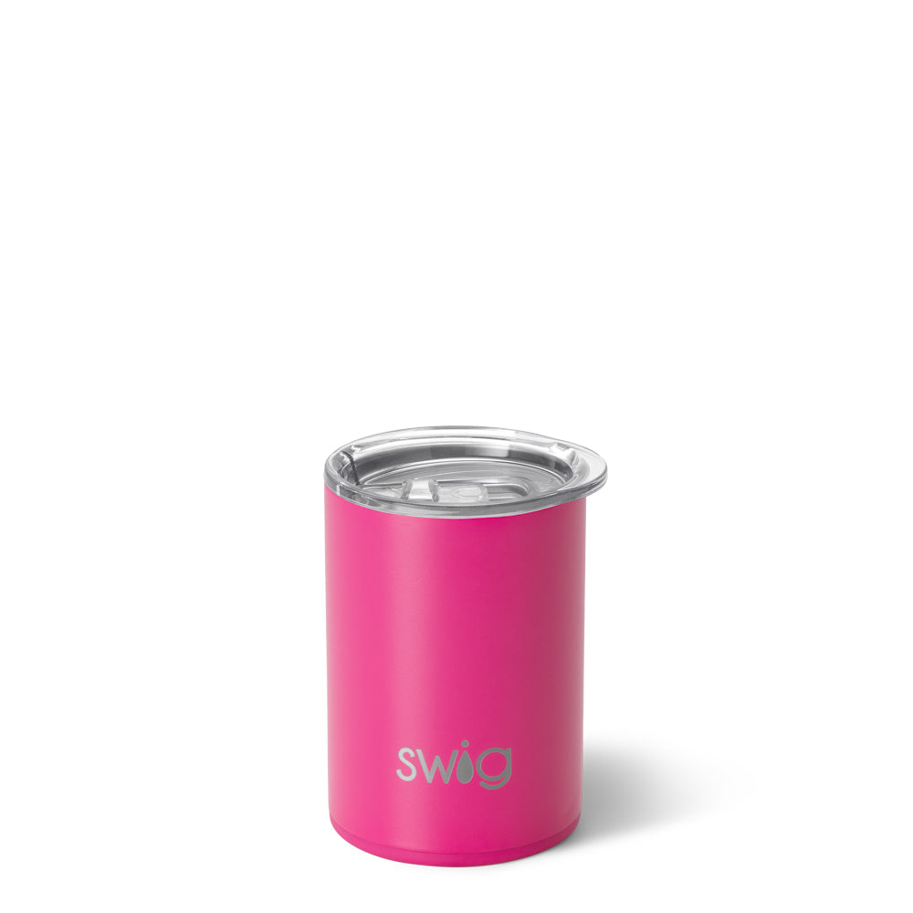 Hot Pink 12oz Insulated Tumbler with Lid & Straw - Perfect for Iced Coffee, Smoothies & On-the-Go Hydration
