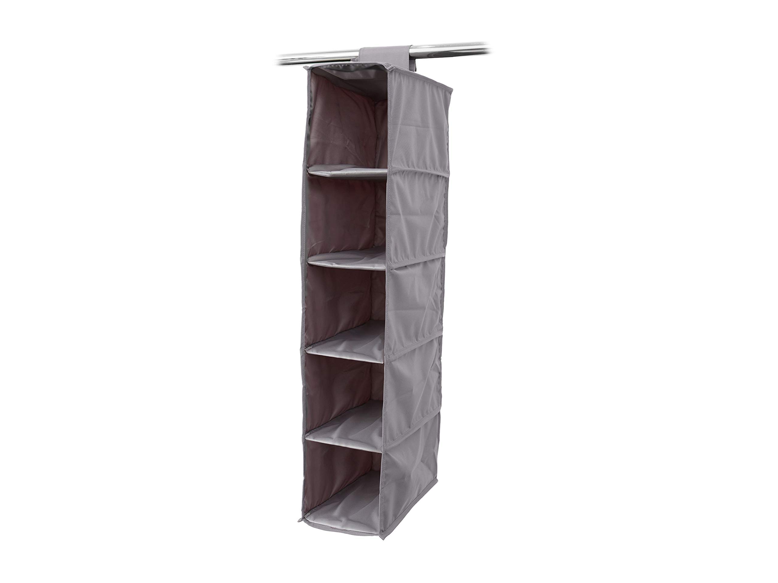 Covermates Keepsakes Hanging Shoe Organizer - Heavy Duty Closet Storage with Sturdy Shelves for Shoes, Purses & Accessories - Space Saving Graphite Design - Perfect for Bedroom, Closet or Dorm Organization