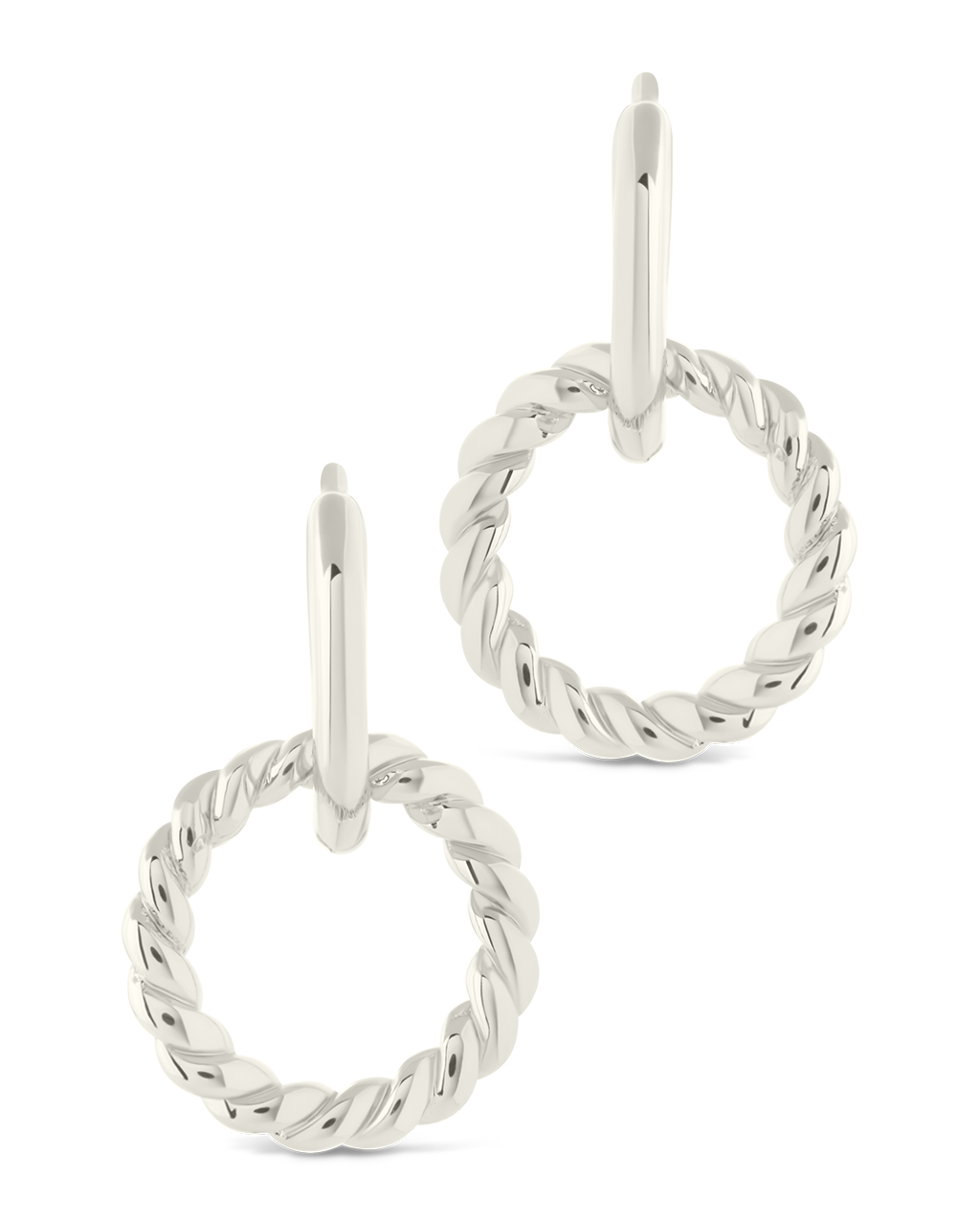 Hassie Delicate Twist Hoop Earrings for Women - Elegant Gold/Silver Dangle Earrings for Everyday Wear, Date Night & Special Occasions
