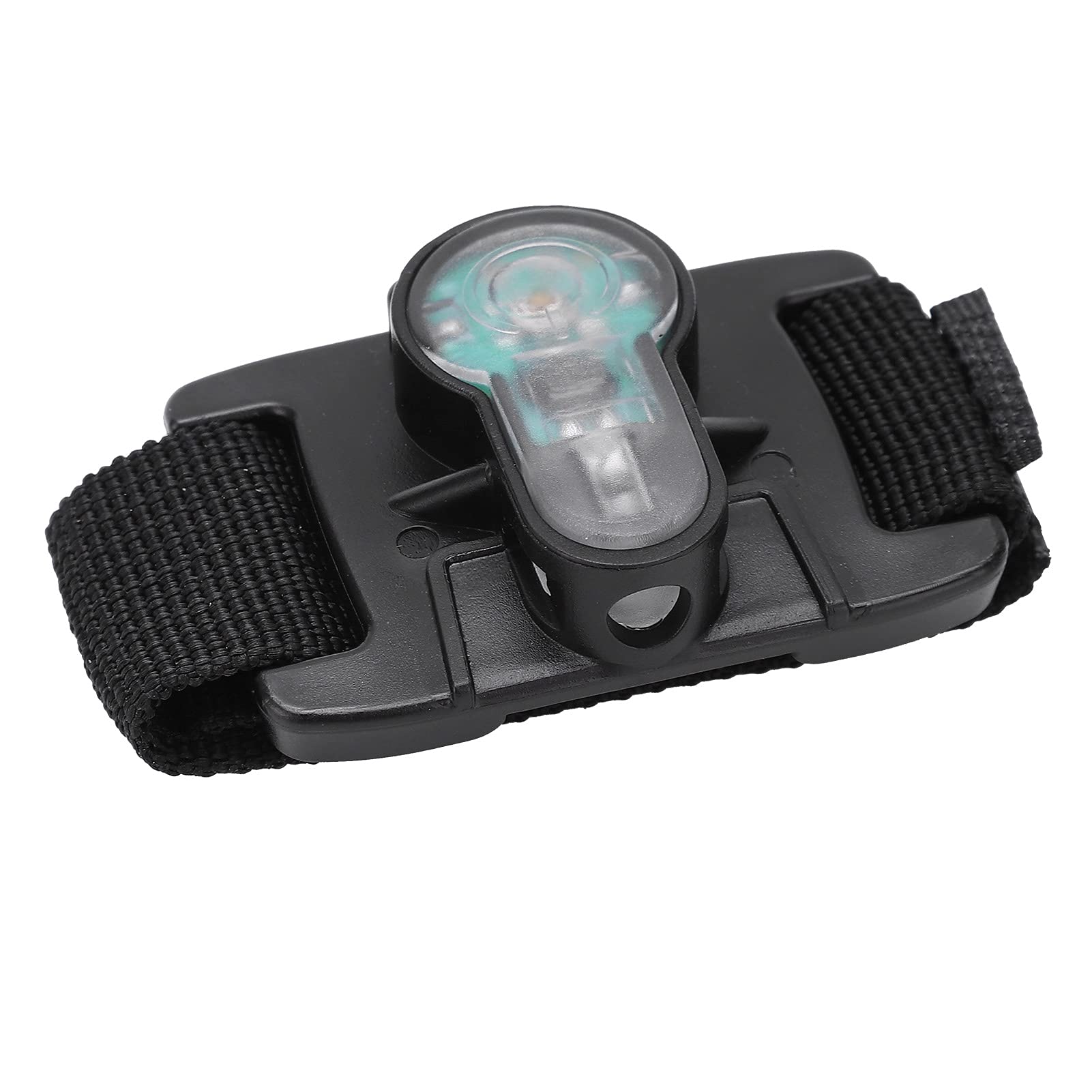Waterproof Mini Survival Lamp with Belt - Portable Nylon Camping Light for Hiking, Emergency, and Outdoor Adventures (Green Light on Black) - Perfect for Backpacking, Camping, and Power Outages