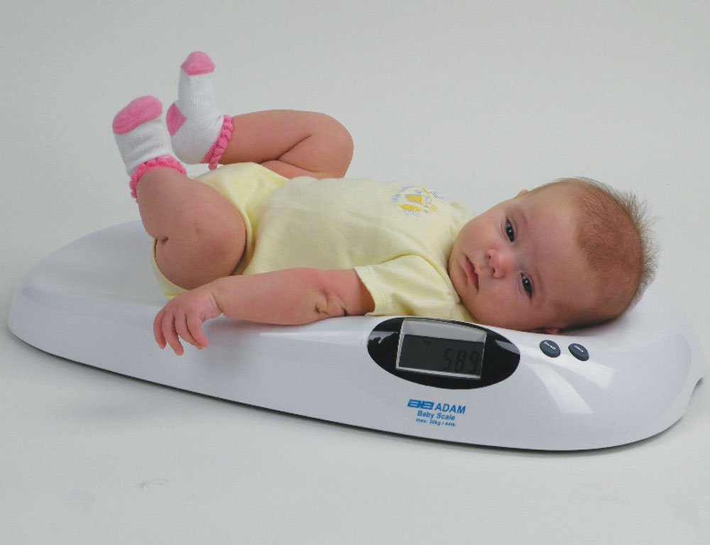 Adam Equipment MXB 20 Infant Scale - 44lb/20kg Capacity, 0.01lb/10g Precision - Digital Baby Weighing Scale for Newborns, Pediatrics & Home Use