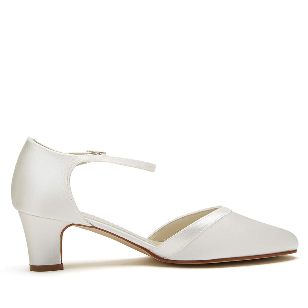 Ivory Cream Women's Strappy Pumps - Size 8 | Comfortable Heels for Work, Party & Special Occasions