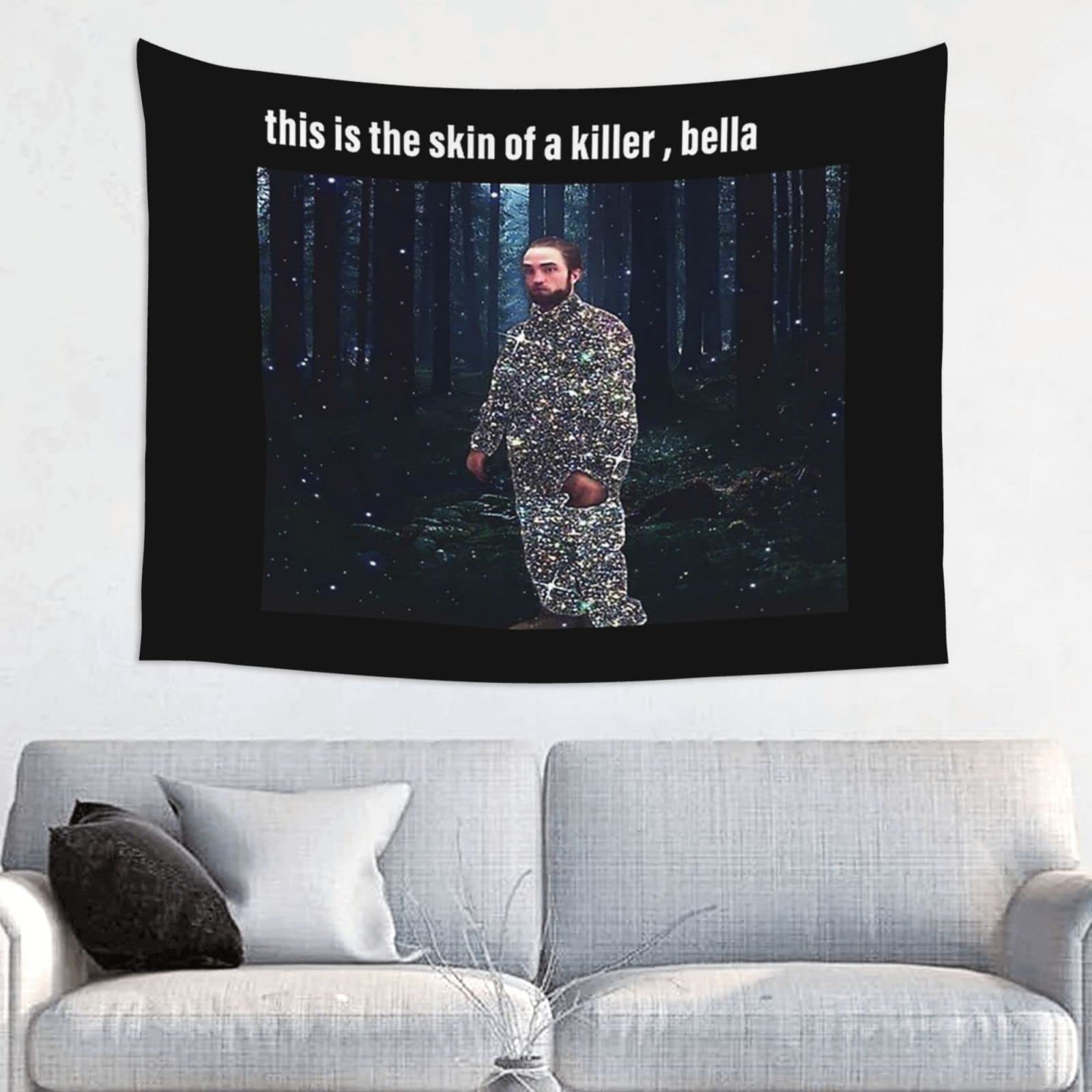 LWIEF This Is The Skin Of A Killer Bella Shirt - High Resolution Aesthetic Tapestry Wall Art | Funny Meme Poster for Living Room, Bedroom & Dorm Decor | One Size Fits All