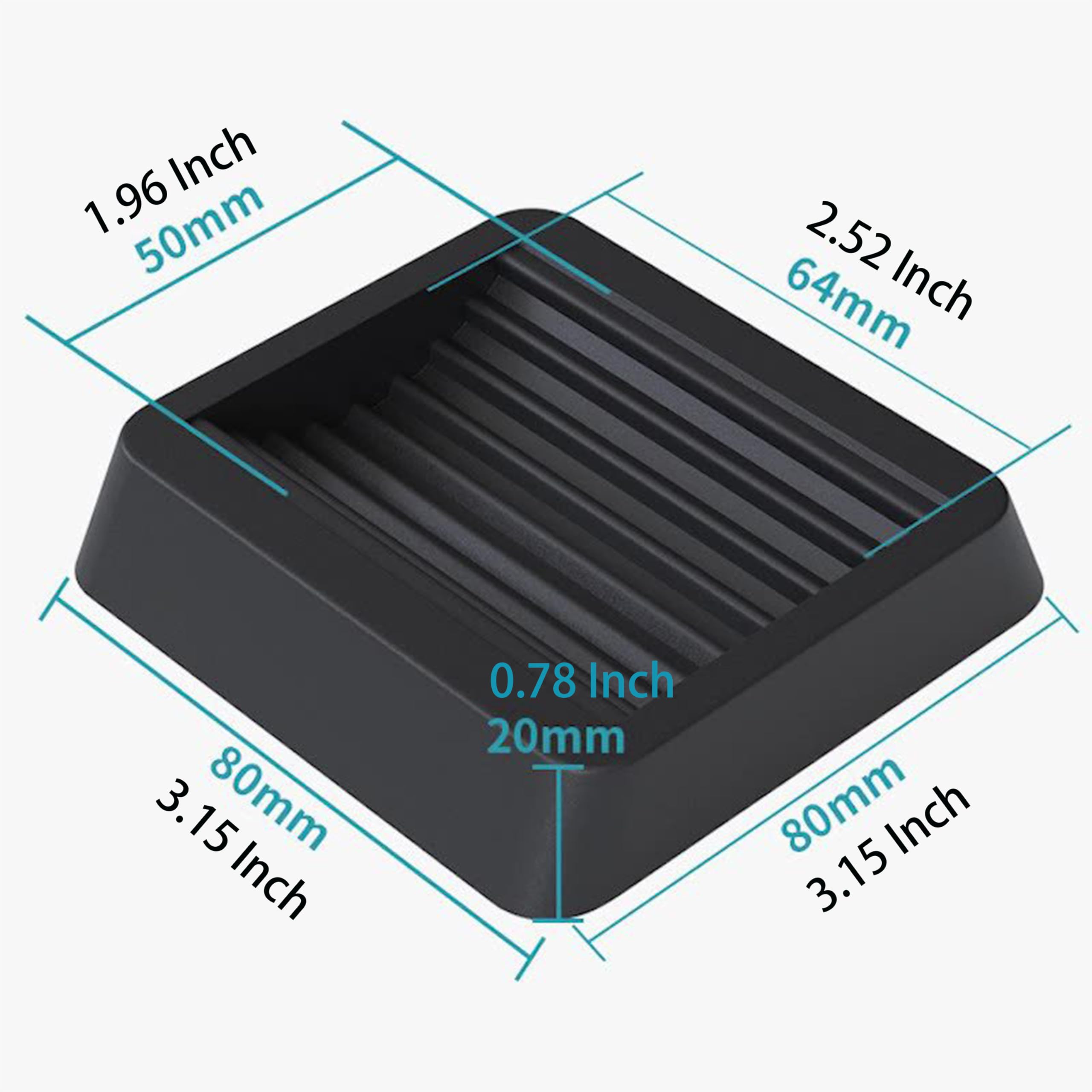 Non-Slip Furniture Caster Cups - Heavy Duty Floor Protectors for Sofas, Beds, Chairs - Set of 6 - Prevent Scratches & Noise on Hardwood Floors & Carpets