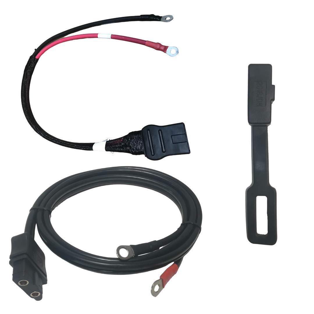 Fisher & Western Snow Plow 2-Pin Battery Cable Harness Kit - Truck & Plow Side Wiring with Plug Cover - Compatible with Fisher & Western Snow Plows - Ideal for Winter Snow Removal & Truck Maintenance