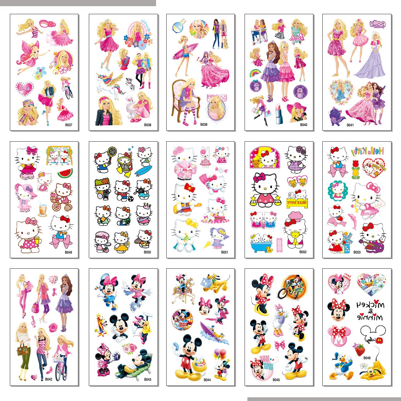 60 Sheets Temporary Tattoos for Kids - Cute Fake Tattoo Stickers with Fun Patterns for Boys & Girls - Perfect for Birthday Parties, Halloween Costumes & Summer Camp Activities