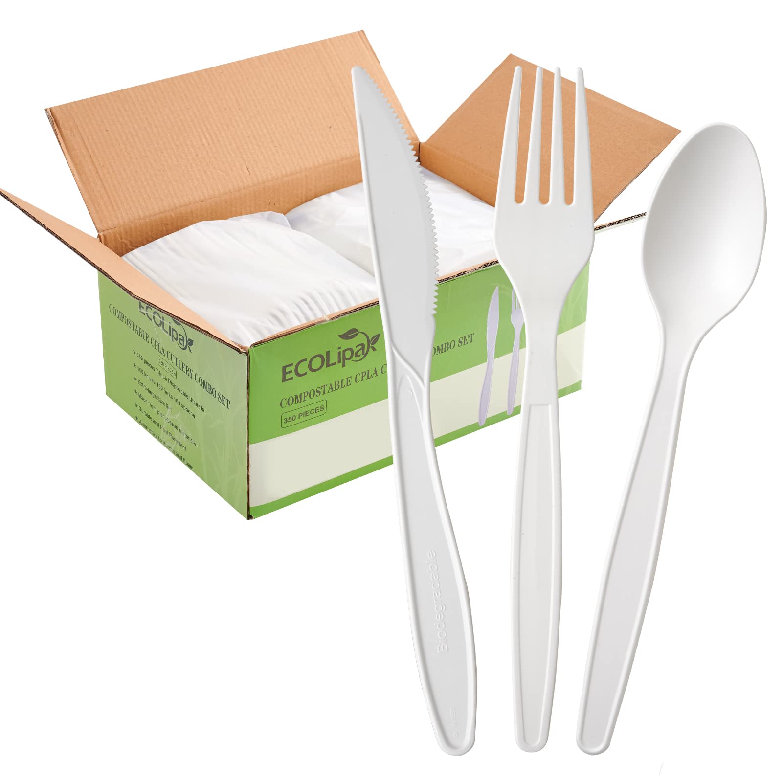ECO-Friendly 350-Piece Compostable Cutlery Set - 7