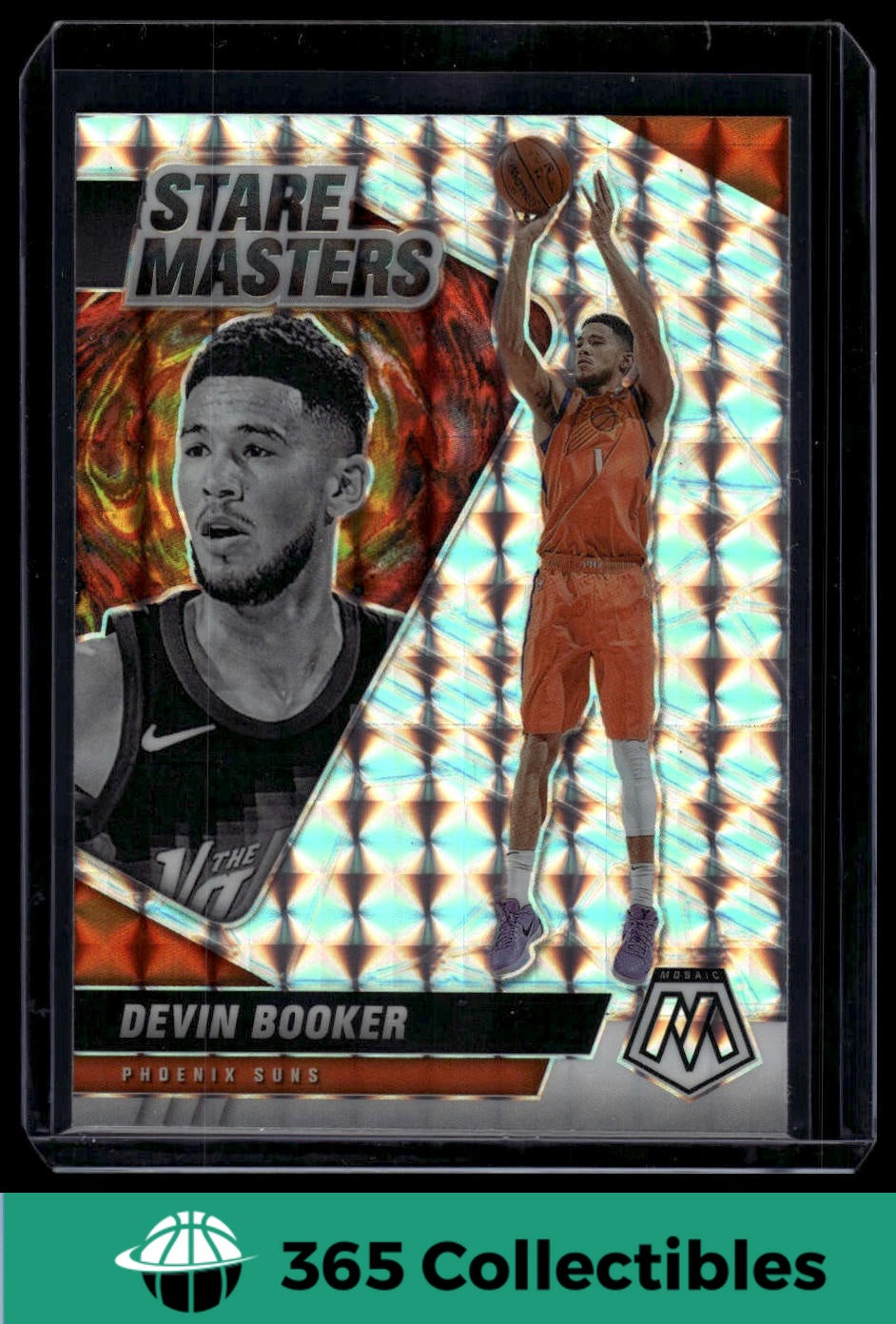 2020-21 Panini Mosaic NBA Devin Booker Prizm #15 Basketball Trading Card - Phoenix Suns Collectible for Sports Fans & Card Enthusiasts - Perfect for Display, Investment & Memorabilia Collections