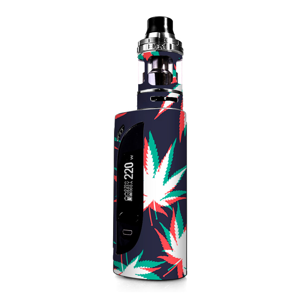 3D Holographic Week Pot Leaf eLeaf IKONN 220 Vape Skin - Customizable Protective Cover for Vaping Enthusiasts - Perfect for Home, Travel, and Outdoor Use