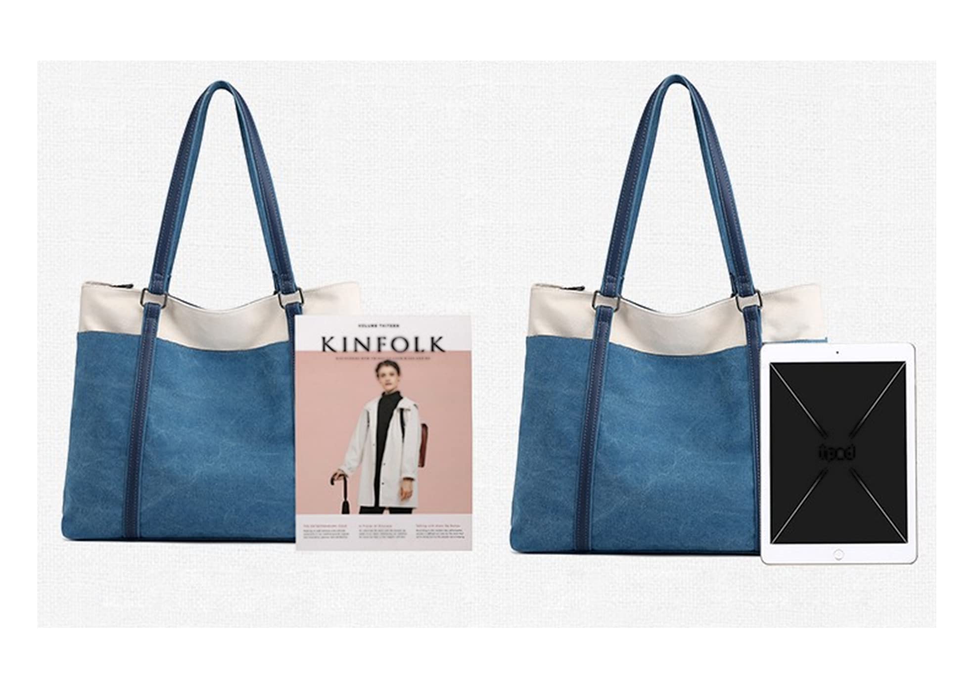 Stylish Women's Casual Shoulder Handbags - Wild Canvas & Pure Color Fabric Totes for Everyday Use, Work, and Travel