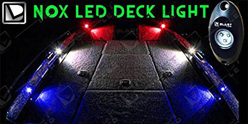 BLAST LED - Red LED Deck Light System for Boats (8-Piece Set) - Waterproof Marine Lighting for Outdoor Decks, Docks, and Nighttime Navigation