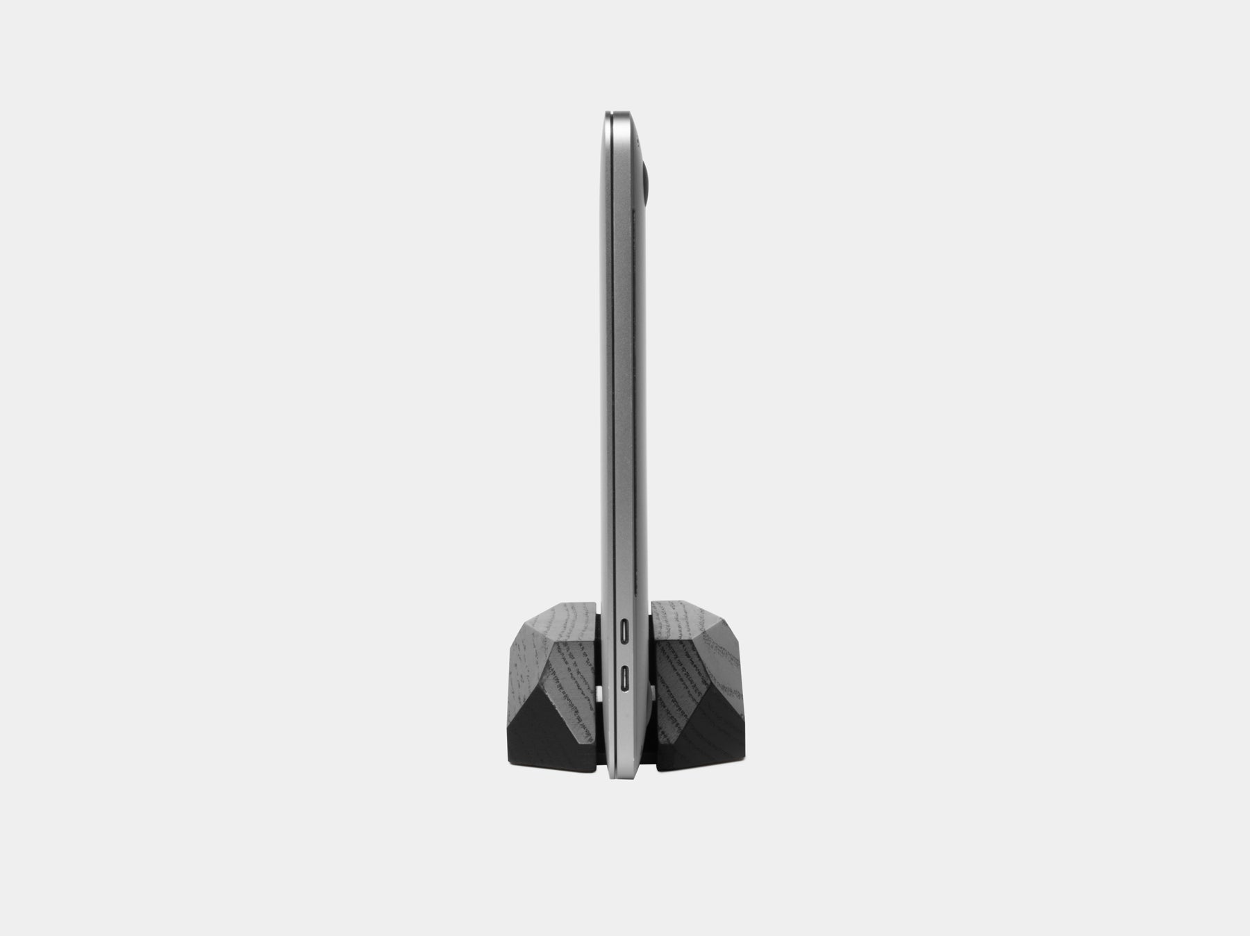 Ergonomic Vertical Laptop Stand Holder - Space Saving Desktop Organizer for MacBook, Dell, HP (Silver) | Perfect for Home Office, Dorm Room & Workspace Organization