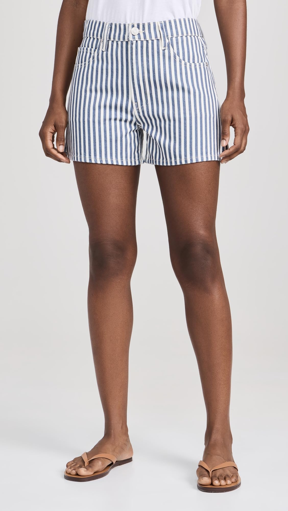 FRAME Women's Vintage Relaxed Denim Shorts - High Waisted Distressed Denim Cutoffs for Casual Summer Outfits & Beach Vacations