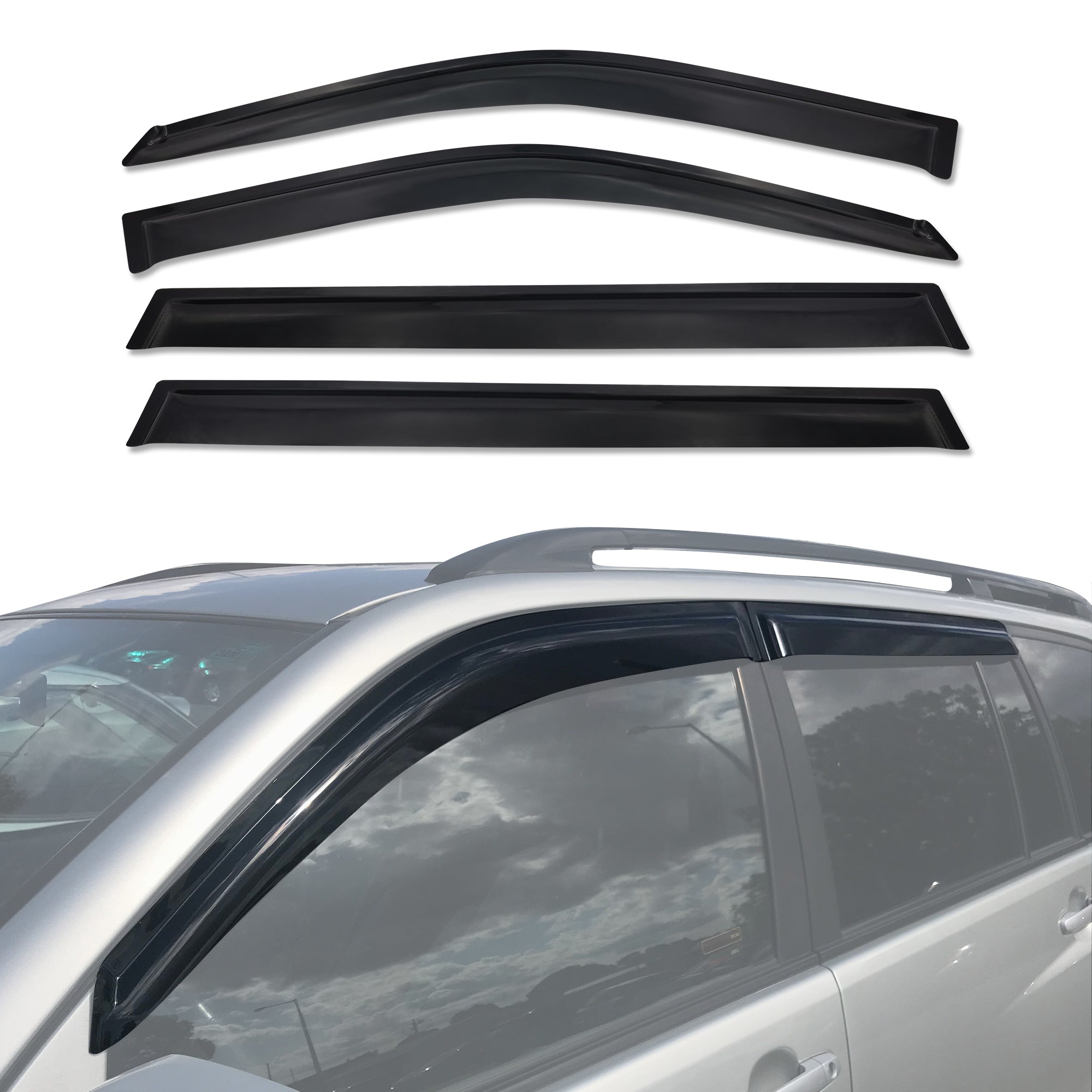Toyota Kluger Weather Shields 2003-2007 - Durable Car Window Rain Guards for All-Weather Protection - Perfect for Rainy Days & Outdoor Adventures