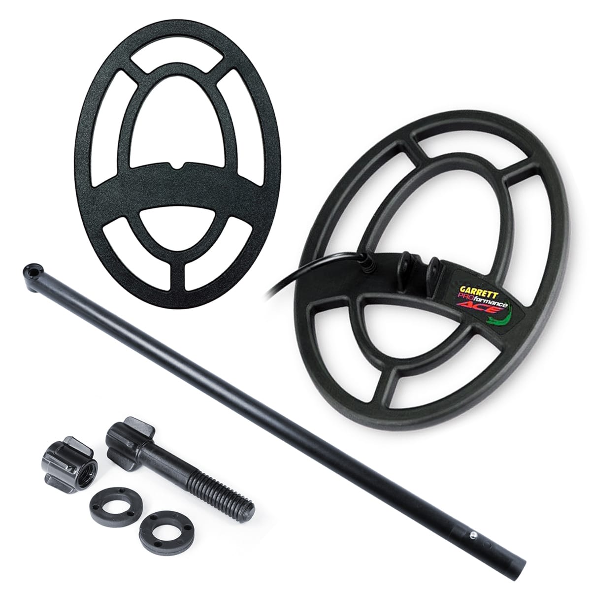 Garrett 9 x 12 Waterproof ACE Series Metal Detector Search Coil with Coil Cover, Rod & Hardware Kit - Perfect for Beach Hunting, Gold Prospecting & Treasure Hunting Adventures