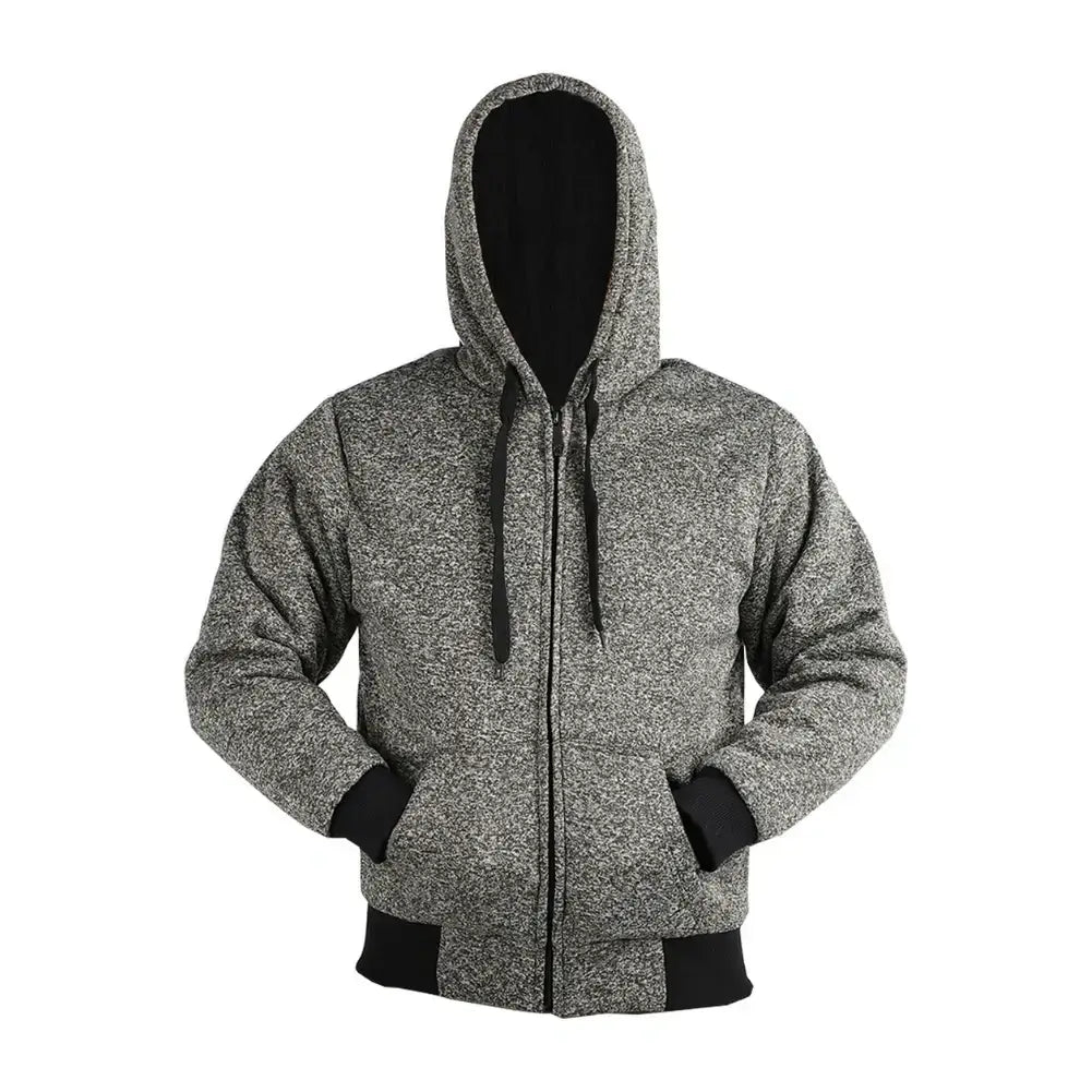 Men's Warm Sherpa Lined Hoodie - Soft Fleece Pullover with Kangaroo Pocket for Winter Outdoor Activities & Casual Wear